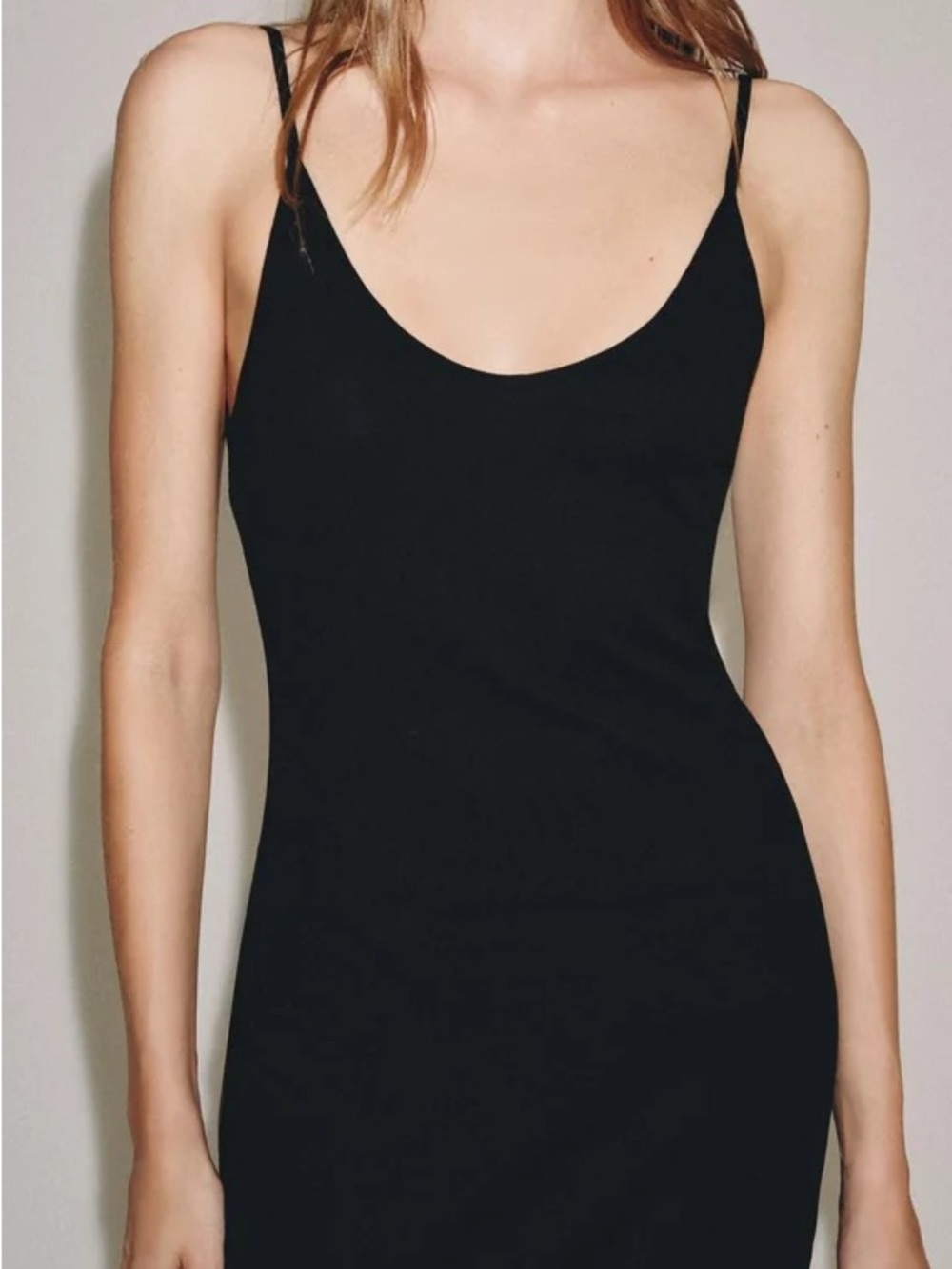Zara Black Slip Midi Dress